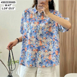 japanese cotton print shirt เสื้อเชิ้ตญี่ปุ่นพิมพ์ลายผ้าคอตตอน