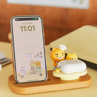 ( พร้อมส่ง ) Kakaofriends 2in1 Wireless Charging Stand Ryan &amp; Choonsik แท่นชาร์จไร้สาย