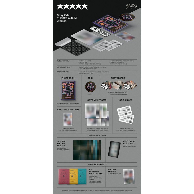 พร้อมส่ง - Stray Kids Album the 3rd album 5 star ★★★★★ Limited/A/B/C ver.