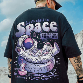 เสื้อยืดพิมพ์ลาย Aerospace Graphic สำหรับผู้ชาย เสื้อยืดคอกลมแขนสั้น สีดำ สีขาว S-5XL Cotton