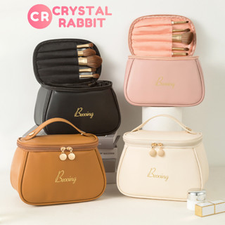 CRYSTAL RABBIT ins กระเป๋าเครื่องสำอางมีซิป กระเป๋าเดินทาง กระเป๋าถือ พกพาสะดวก