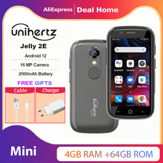 Unihertz Jelly 2E Super Mini Smartphone Android 12 Unlocked 4GB 64GB Mobile Phone 2000mAh 16MP 4g Cellphones