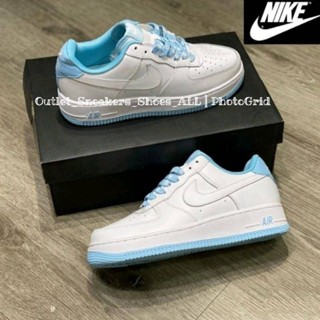 รองเท้า Nike Air Force 1 Low White Blue Women Sneakers แท้💯 ส่งฟรี