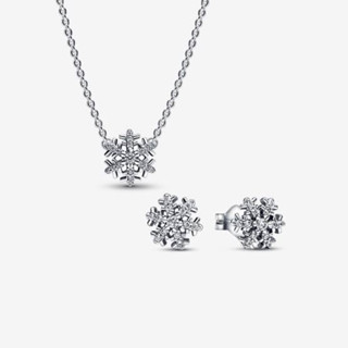 (พร้อมส่ง) Silver Pandora Necklac Snowflake สร้อยเกล็ดหิมะ สร้อยPandora ของเเท้100%