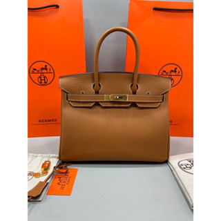 กระเป๋าถือ Birkin หนัง epsom Size 30 cm สีน้ำตาล อะไหล่ทอง