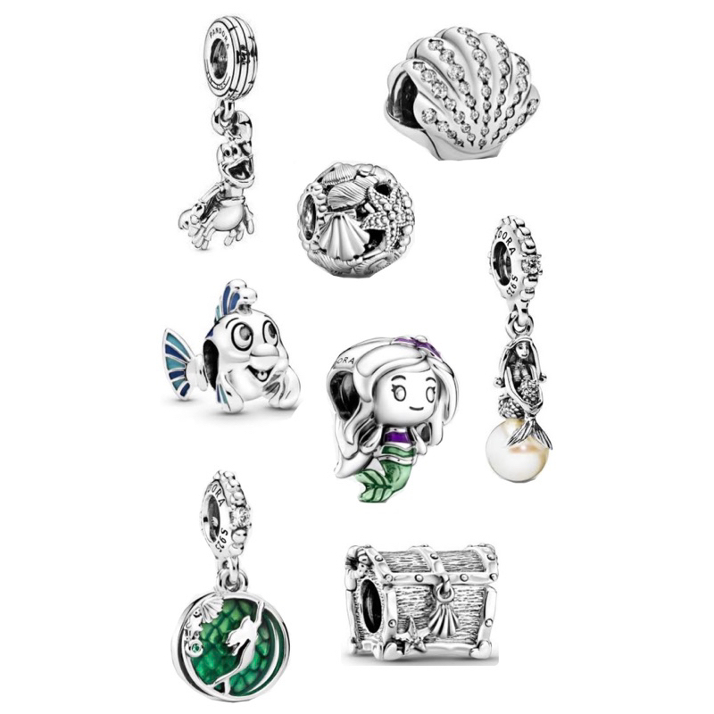 (สินค้าพร้อมส่ง) Pandora Disney The Little Mermaid Collection Ariel ชาร์มคอลเจ้าหญิงเเอเรียล ชาร์ม V