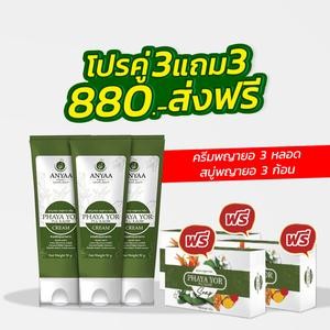 🌿ครีมพญายอ 3 หลอด แถม สบู่ 3 ก้อน 🌱 (ครีม3 สบู่3)