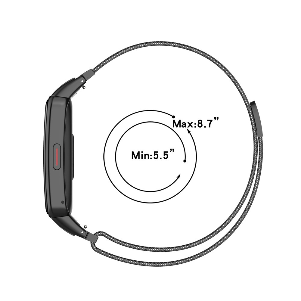 สายรัดสแตนเลสแบบห่วง Milanese สำหรับ Huawei Band 8/9/10 Huawei band 6/7 Honor band 6  แม่เหล็ก สายนาฬิกาข้อมือ