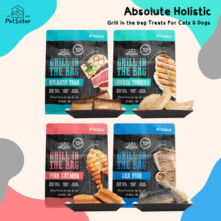 🐱Absolute Holistic Grill in the Bag Dog &amp; Cat Treats 300g ขนมแมว ขนมสุนัขเกรดพรีเมี่ยม x Petsister