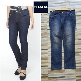 HARA 8035กางเกงยีนส์ขายาวผู้หญิงIndigo Denim Slim/Sz.32"ลุยไปในทุกสถานการณ์