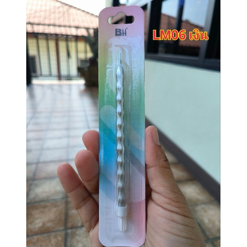 เทียนวันเกิดสีมุกเมทัลลิค LM06 (1ชิ้น/กล่อง)พร้อมส่ง