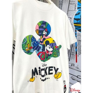 เสื้อDisney ลาย Mickey mouse สีขาวเฟด ครีมๆ  (MPA-002)