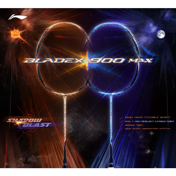ไม้แบด Li-Ning Blade X 900 max Moon & Sun (ไม้หิ้วจากต่างประเทศ) ฟรี เอ็น กริป ซองตรงรุ่น