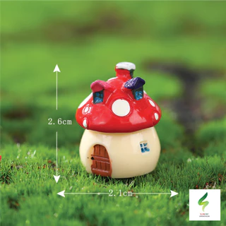 บ้านเห็ด มีให้เลือก 4 สี 4 ขนาด Mini Model ตุ๊กตาจิ๋ว โมเดลจิ๋ว แต่งสวน ตกแต่งสวนถาด ตกแต่งบ้าน