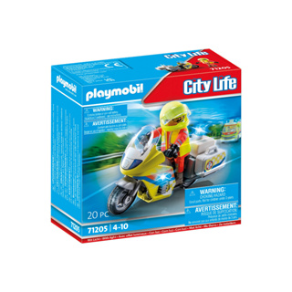 Playmobil 71205 Rescue Motorcycle with Flashing Light กู้ภัย มอเตอร์ไซค์กู้ภัยพร้อมไฟกระพริบ