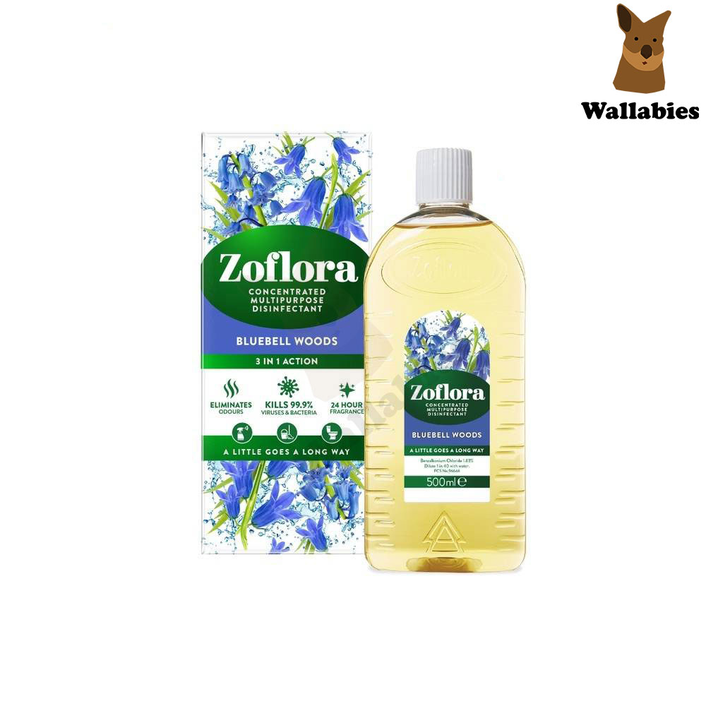Zoflora (500ml.) น้ำยาฆ่าเชื้ออเนกประสงค์ โซฟลอรา กลิ่นบลูเบลล์ วูดส์