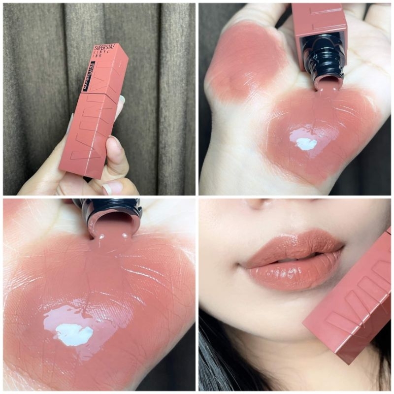 Maybelline Vinyl Ink คอลใหม่ สี 120 ส้มนู๊ดน้ำตาล สวยมาก เป็นนู๊ดที่ทาแล้วไม่ป่วย สวยหรู ดูแพง