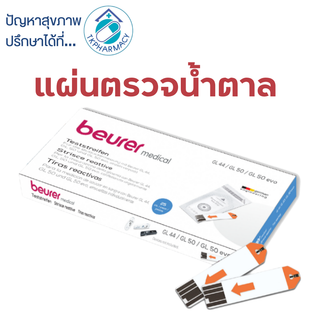 แผ่นวัดน้ำตาล Beurer medical รุ่น GL44mg/dl 50 แผ่น