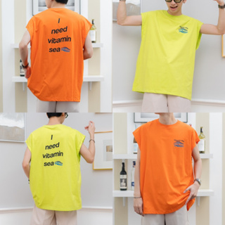 ZAMIO VITAMIN SEA T-shirt เสื้อยืดแขนกุดทรงโอเวอร์ไซส์