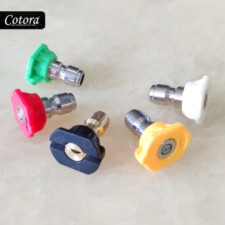 !! ส่งไว จากไทย 5ชิ้น 5สี หัวฉีดน้ำแรงดันสูง หลายองศา 4000 PSI ขนาด 1/4นิ้ว หัวฉีดสเปรย์ 0 15 25 40 องศา