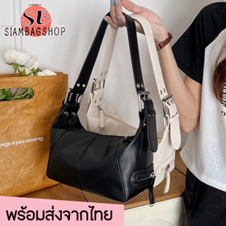 SIAMBAGSHOP(S1873) กระเป๋าหนังสะพายไหล่สุดซิค ปรับสายได้