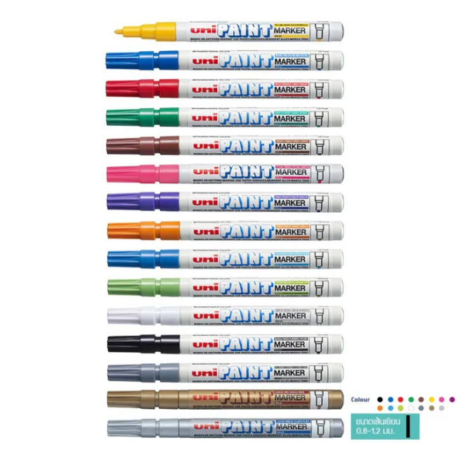 ปากกา PX-21 UNI-PAINT Marker เลือกสีได้ ปากกาน้ำมัน หมึกน้ำมัน Oil Paint PX21 (Made in JAPAN)