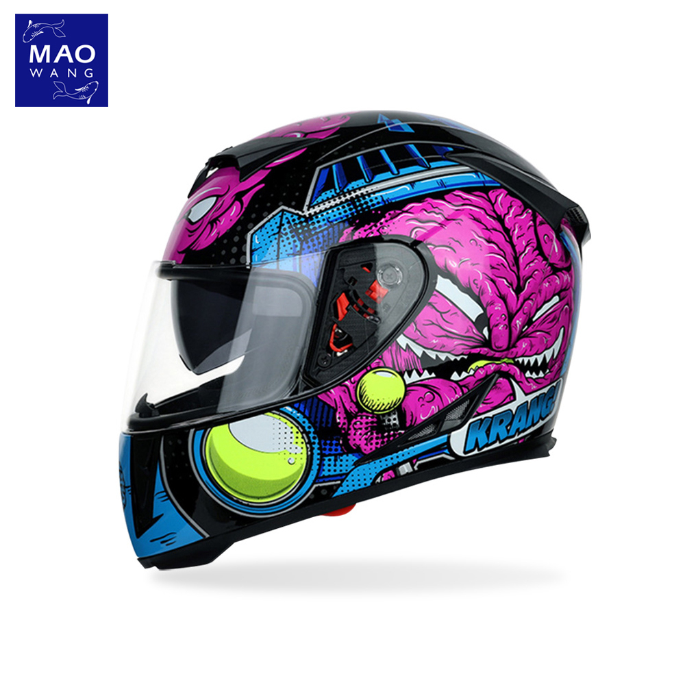 หมวกกันน็อค Motorcycle Helmet  SIZE M L XL XXL  หมวกกันน็อคเต็มใบ แว่นตา 2 ชั้น