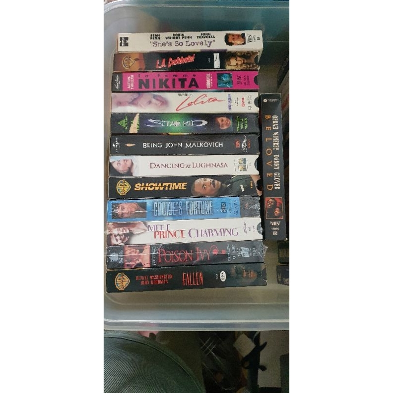 VDO tape VHS หนังดีหนังดังต่างประเทศ หนังดังยุค 90-2000 ราคาม้วนละ 195-450บาท แล้วแต่เรื่อง