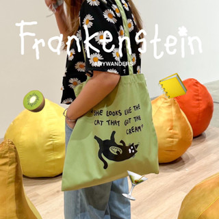 Amywanders กระเป๋าผ้า Frankenstein wanders tote