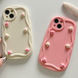 🎁ส่งของขวัญ🎁เคสไอโฟน สำหรับ 11 14 for iPhone Case 13 12 Pro Max สีทึบ เรียบง่าย ดาว กันกระแทก เคสนิ่ม เคสโทรศัพท์