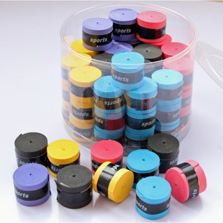 60Pcs Anti-ไม้แร็ตเก็ตลื่น Over Grips เทนนิสแบดมินตันไม้สควอชเทป Grips (สุ่มสีตามที่แสดง)