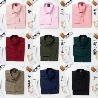 🔥 พร้อมส่ง 🔥 [18 เฉดสี] เสื้อเชิ้ตคอปกแขนยาว ชุดคู่รัก ไซต์ S-XXL