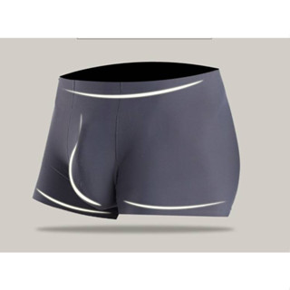 กางเกงในชายไร้ตะเข็บ BoxerBrief ผ้า Spandex นุ่ม เบา สบาย ระบายอากาศได้ดี ขนาดฟรีไชล์ 30-34"