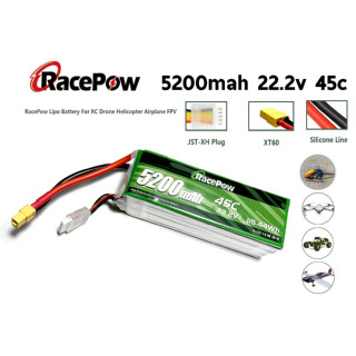 แบตเตอรี่ลิโพ RacePow 5200mah 6เซล 22.2V 35C แบตลิโพ lipo