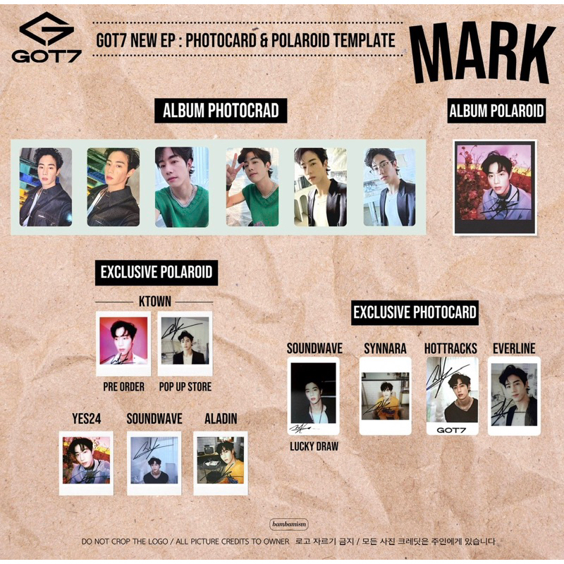 [พร้อมส่ง] การ์ด GOT7 : Mark Tuan มาร์คต้วน (ตามภาพ) GOT7🐰💚