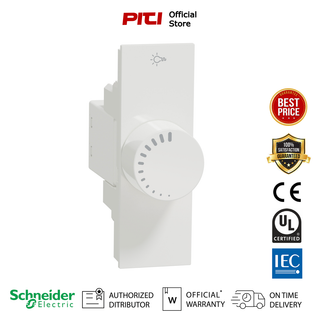 Schneider AvatarOn A M3T1V400DM_ Communication Outlets สวิตช์ไฟหรี่ 400 วัตต์ ขนาด 1 ช่อง สีขาว / ดํา / เทา