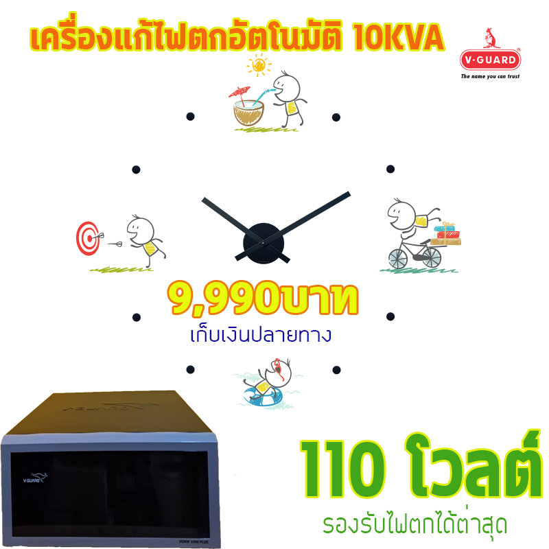 10 KVA หม้อเพิ่มไฟ อัตโนมัติ Dr. Green Energy AVR (Automatic Voltage Regulator) Stabilizer สเตบิไลเซ