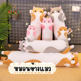 [พร้อมส่ง]หมอนข้างแมว หมอนข้าง ตุ๊กตาแมว หมอนอเนกประสงค์ หมอนน้องแมว หมอนข้างพกพา หมอนข้างอเนกประสงค์🐱🧡