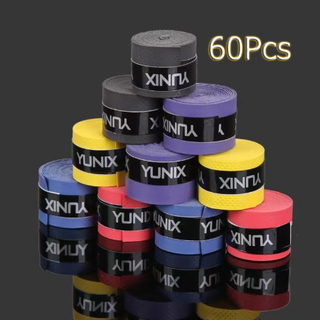 60Pcs Anti-ไม้แร็ตเก็ตลื่น Over Grips เทนนิสแบดมินตันไม้สควอชเทป Grips (สุ่มสีตามที่แสดง)