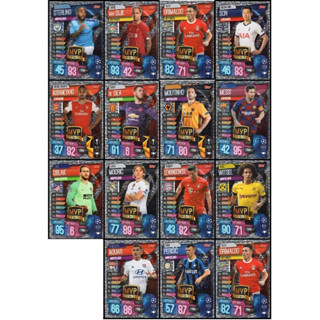 MATCH ATTAX 19/20 FULL SET (14) MVP TRADING CARDS - CHAMPIONS LEAGUE