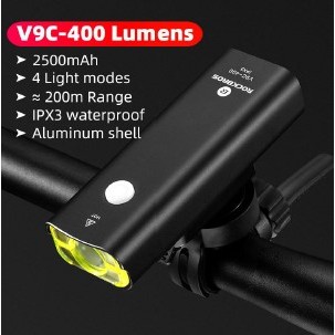 ไฟหน้า ROCKBROS V9C-400BK แรง 400 LUMENS