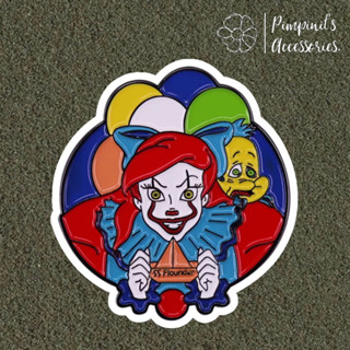 ʕ •ᴥ•ʔ ✿ พร้อมส่ง : เข็มกลัดลายเจ้าหญิงแอเรียล x เพนนีไวส์ | Ariel Disney Princess x Pennywise Enamel Brooch Pin.