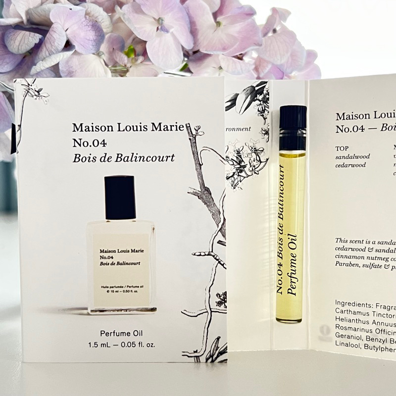 Maison Louis Marie No.4 Bois de Balincourt EDP &amp; Perfume Oil  1.5ml