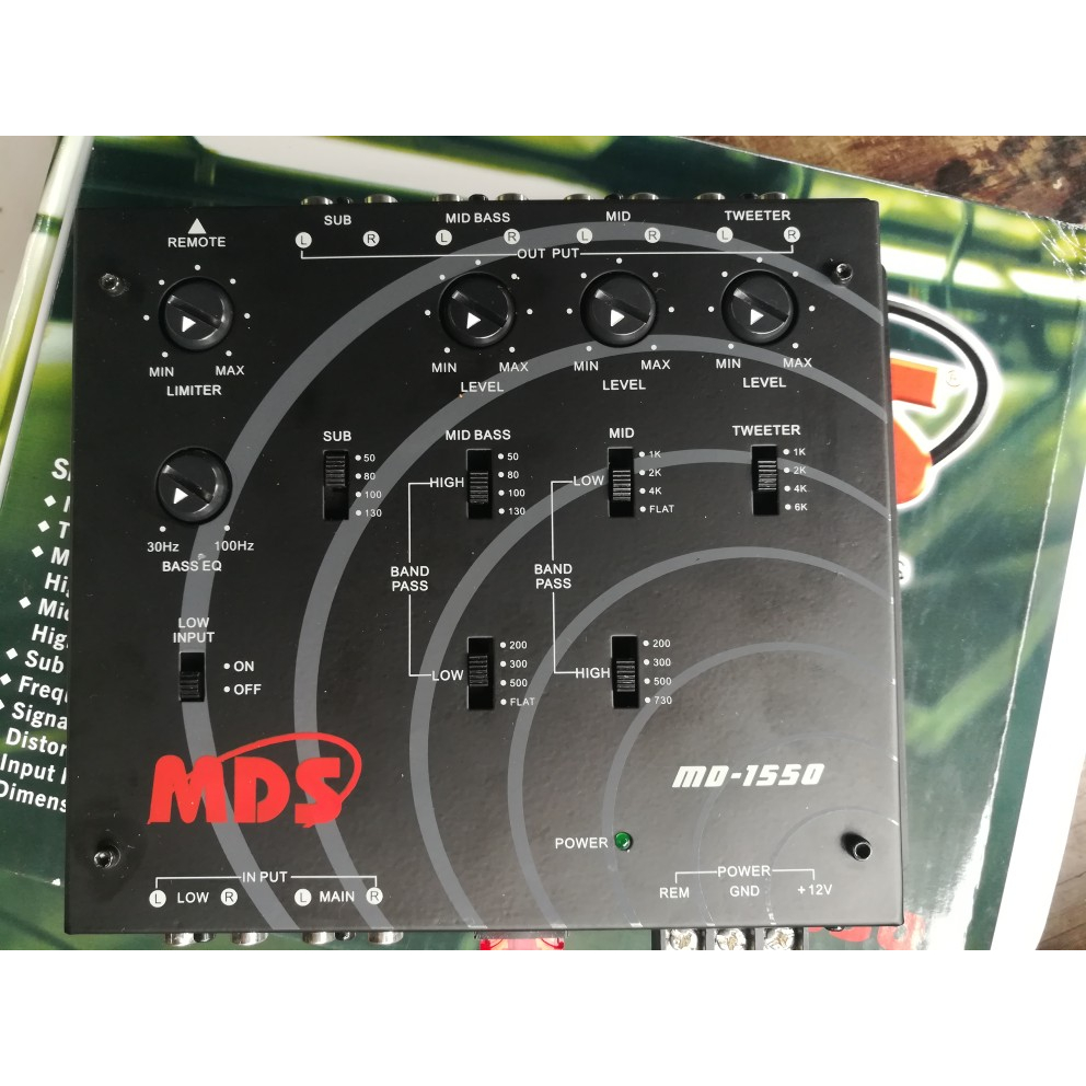 CROSSOVER MDS MD-1550 2/4 Way ครอสโอเวอร์รถ คลอสโอเวอร์ เข้า2ออก4 พร้อมสายรีโมท ตัดกรองสัญญาณเสียง E