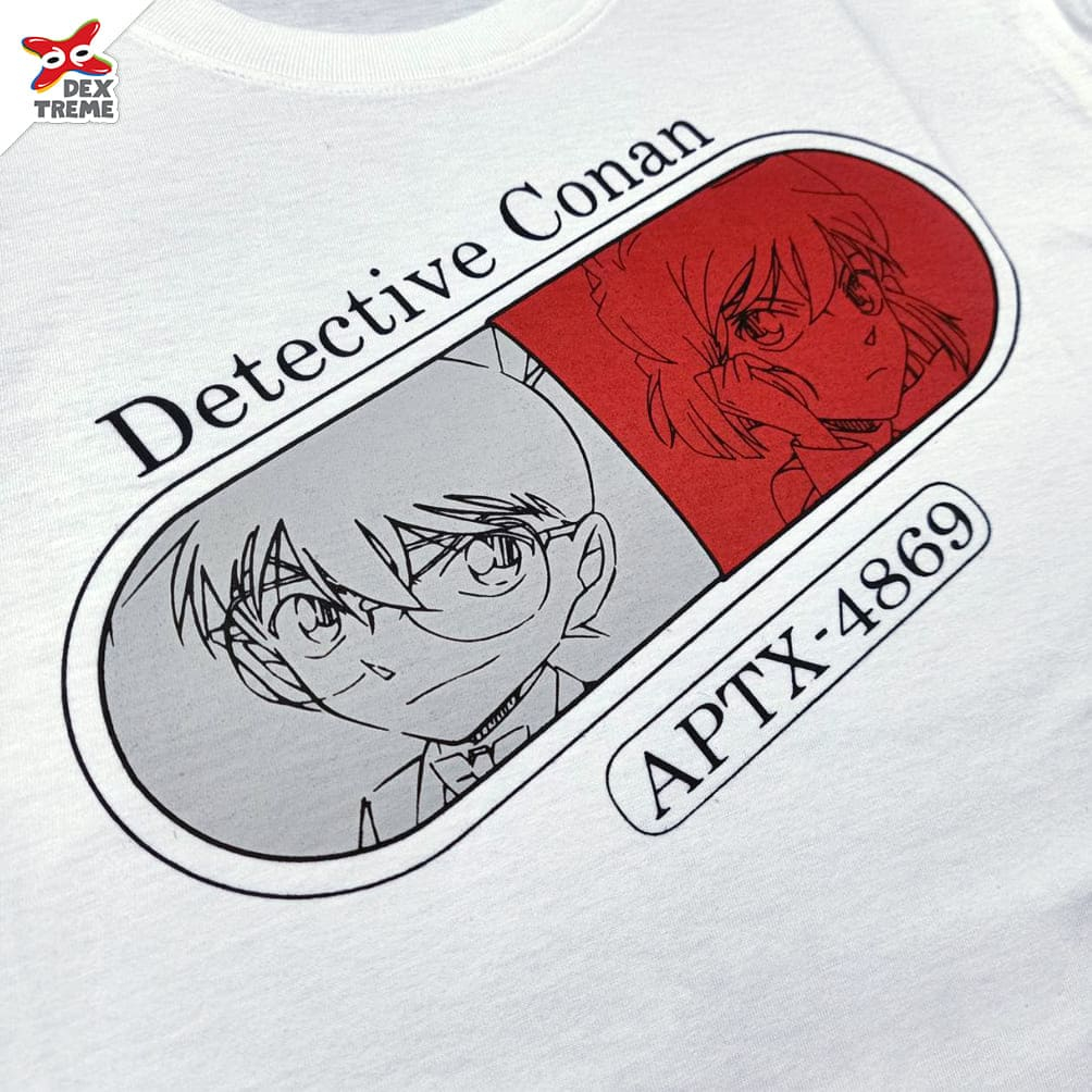 Dextreme เสื้อยืดโคนัน (DCN-013) Conan ลาย แคปซูล APTX-4869 สีดำ และ สีขาว - รูปที่ 4