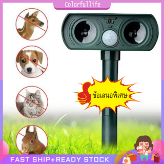 เครื่องไล่นก ไล่แมว หนู สุนัข งู พลังงานแสงอาทิตย์ Ultrasonic 10000ม. ไม่มีนก