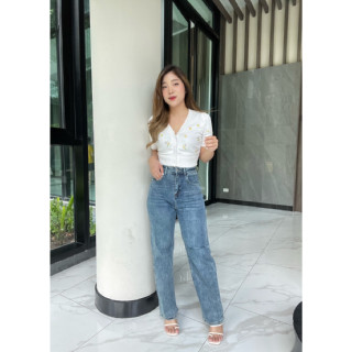 💥72040💥#YH(SBL)Jeansวายเอชยีนส์ กางเกงยีนส์แฟชั่นขายาวผู้หญิง #ขากระบอกกกลางผ้ายืด