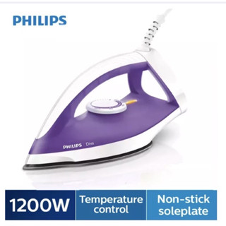 เตารีด PHILIPS รุ่น GC122 กำลังไฟ 1200 วัตต์ Non Stick แผ่นความร้อนไม่ติดเนื้อผ้า