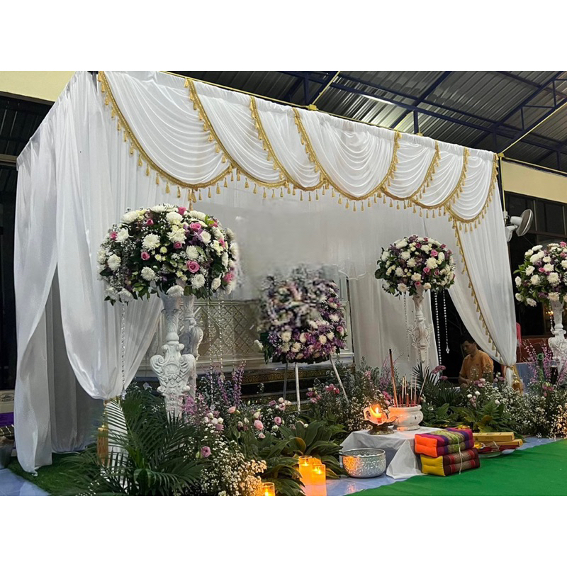 ม่านชุดหน้าหีบ สำเร็จรูปเลือกสีได้ในแชทนะคะ