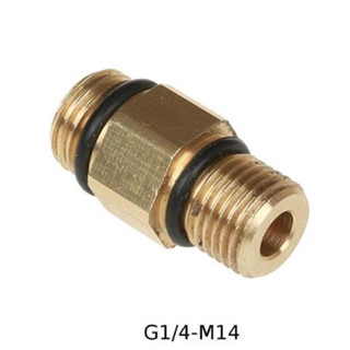 ข้อต่อ เครื่องฉีดน้ำแรงดันสูง เกลียว G1/4 +  M14x1.5 ตัวผู้สองด้าน ( QA002 )